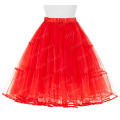 Belle Poque Frauen Red Vintage Crinoline Petticoat Underskirt für Vintage Retro Kleider BP000177-3